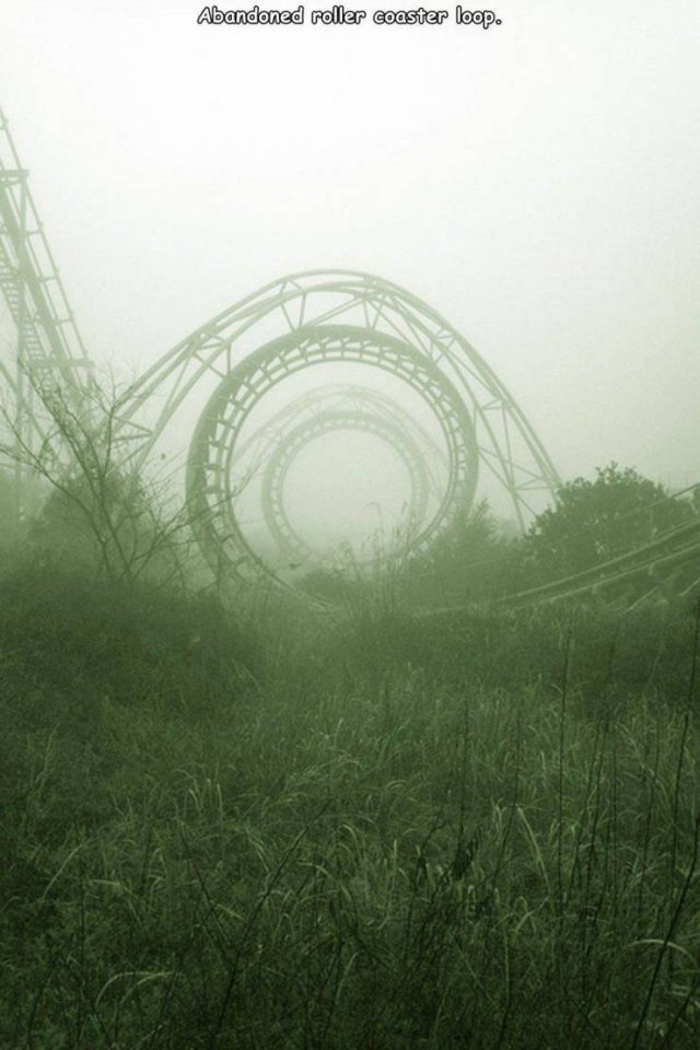 gorgeous beautiful abandoned places - Abandoned roller coaster loop.