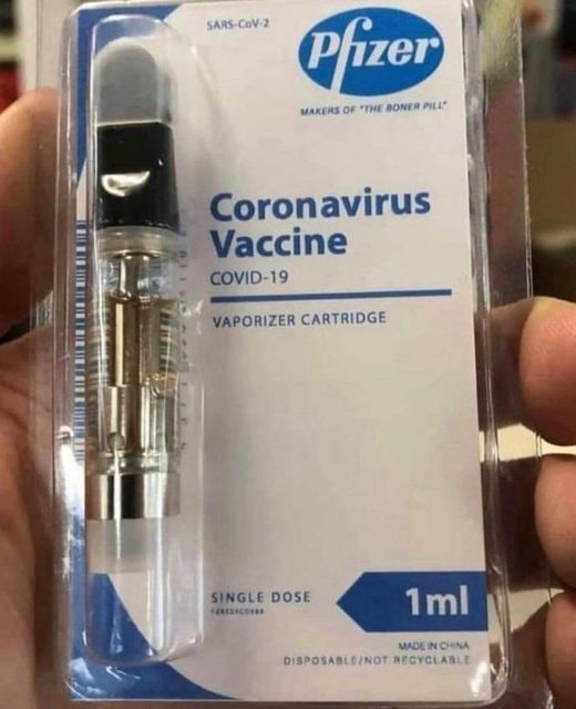 SarsCoV2 Pfizer Makers Of The Boner Pu Coronavirus Vaccine Covid19 Vaporizer Cartridge Tilbeurt Diretului Single Dose 1ml Made In Cena Disposable Not Recyclable