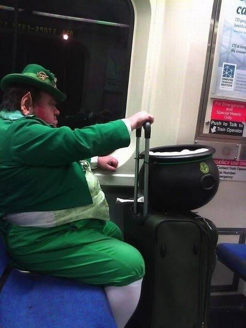 leprechaun on subway - Co liath 3900 Cito We Corts Institute For Sporo and Special Needs Only Push to Talk to Train Operator "Gency Use On Contact Train Open ar Number ry