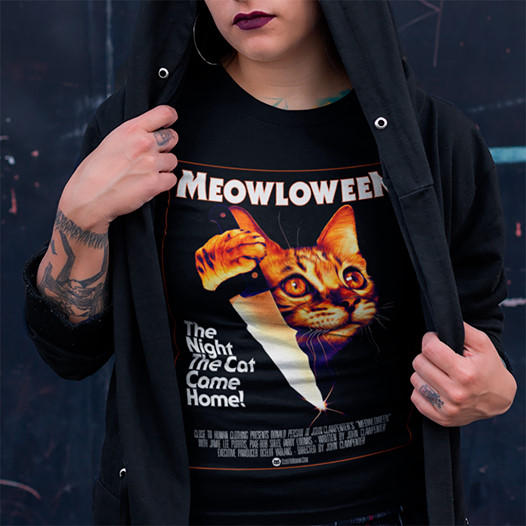 T-shirt - Meowloween The Night The Cat Came Home! Zenet Mui Decu