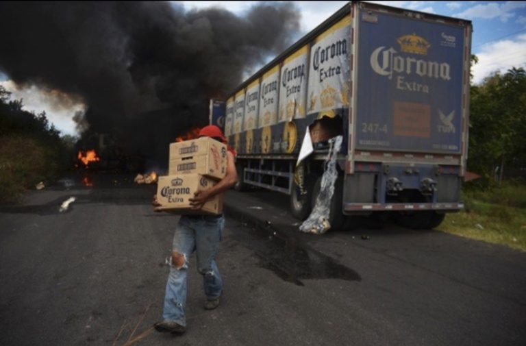 corona beer truck crash