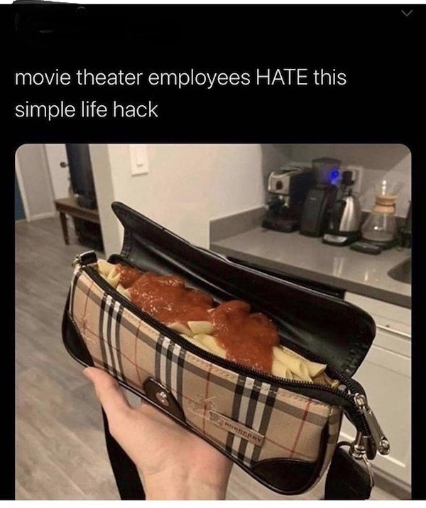 funny pictures - movie theatre meme - movie theater employees Hate this simple life hack