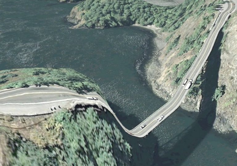 google earth bridge - Le