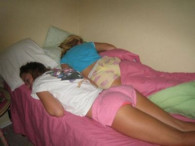 Beautiful girls sleeping