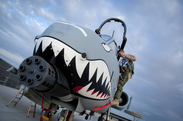 The A-10 is specifically designed to carry out close-air support at low altitude and low speed. The A-10 is built to be highly survivable and can takeoff and land in locations near to the front lines.