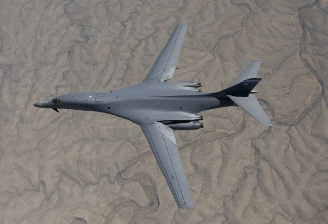 The B-1B Lancer is the Air Force's bomber backbone. It has the largest payload capacity of any aircraft in the fleet, is multi-mission capable, and can carry and deliver huge quantities of both precision and non-precision weaponry.