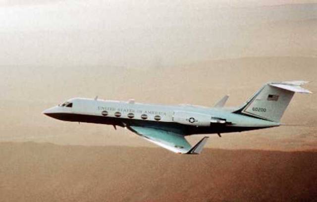 The C-20 is a modified Gulfstream civilian aircraft. The planes (C-20B, C-20H) are used to transport high-ranking officials from the government and Department of Defense.