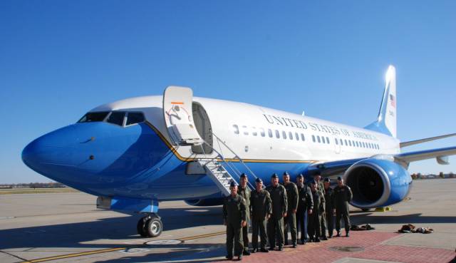 The C-40B/C is a transportation aircraft that carries combatant commanders, as well as members of the cabinet and Congress.