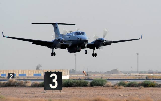 The MC-12W is an intelligence-collecting aircraft that is meant to conduct surveillance and reconnaissance missions.