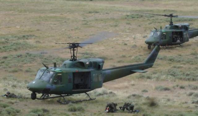 A light-lift utility helicopter, the Huey is used in a variety of support missions. The helicopter's functions include emergency security airlift, surveillance of off-base nuclear weapons, disaster response, search and rescue missions, and visitor airlift.