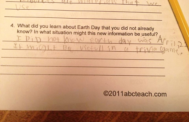 Kids Being Smartasses On Homework Assignments