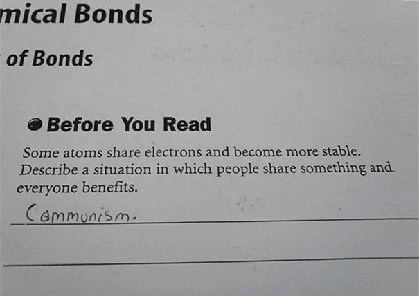 Kids Being Smartasses On Homework Assignments