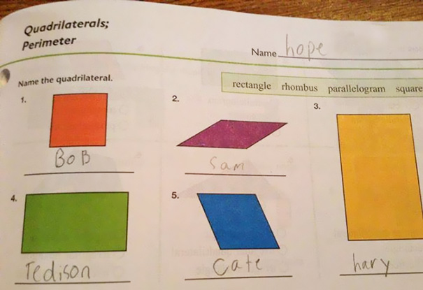 Kids Being Smartasses On Homework Assignments