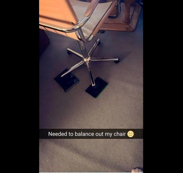 floor - Needed to balance out my chair