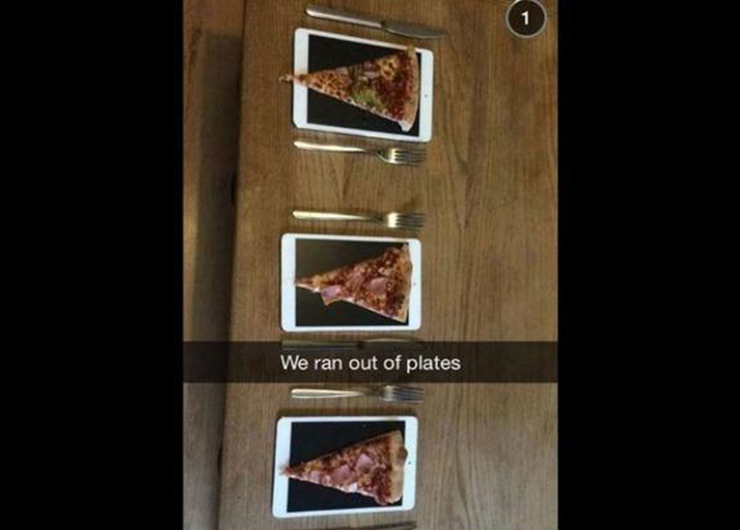 snapchat riches kid - We ran out of plates