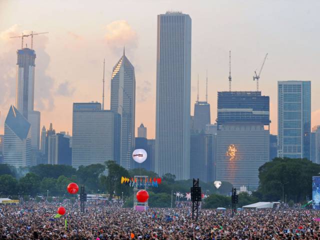 Held in Grant Park in Chicago, Lollapalooza includes eight stages and more than 170 different bands from around the world. The lineup for this year's event, which will take place July 28 to July 31, includes artists like Radiohead and the Red Hot Chili Peppers.