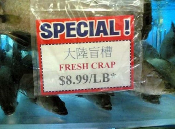 fresh crap - Special Fresh Crap $8.99Lb