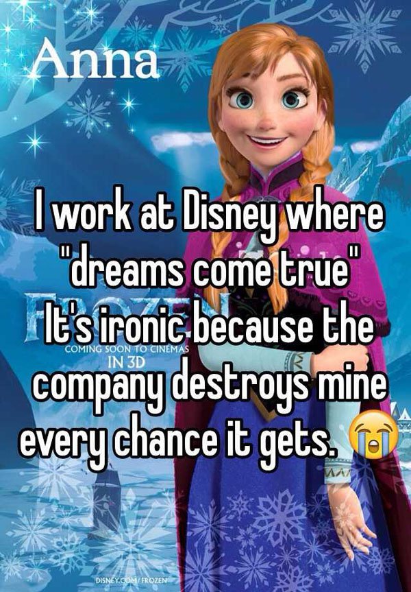 Disney Employee Confessions