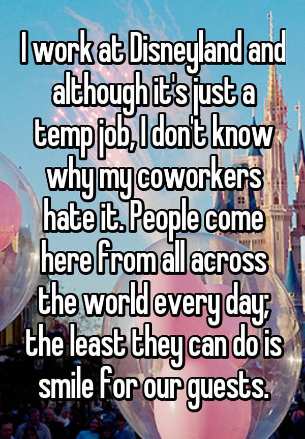 Disney Employee Confessions