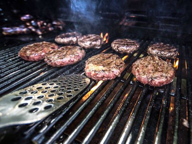 Flip your patties once and only once: Constant turning will toughen and dry out the meat, and if you flip too soon, burgers will stick. Cook 2 minutes per side for rare, 3 for medium-rare, 4 for medium, and 5 for well-done.