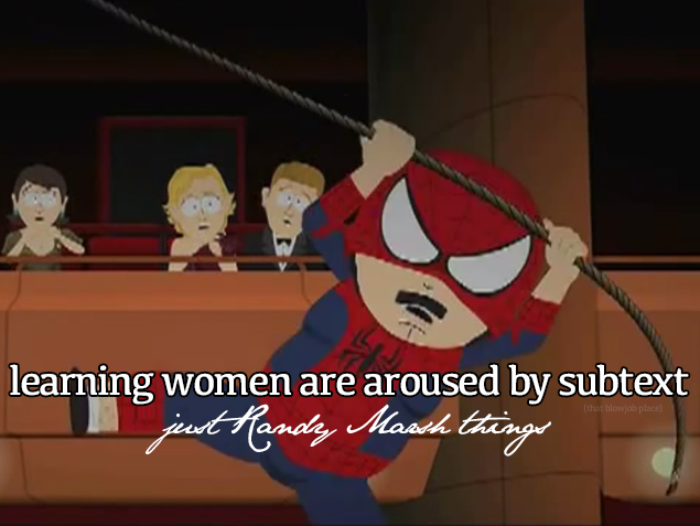 cartoon - learning women are aroused by subtext just Handry March things that blowjob place