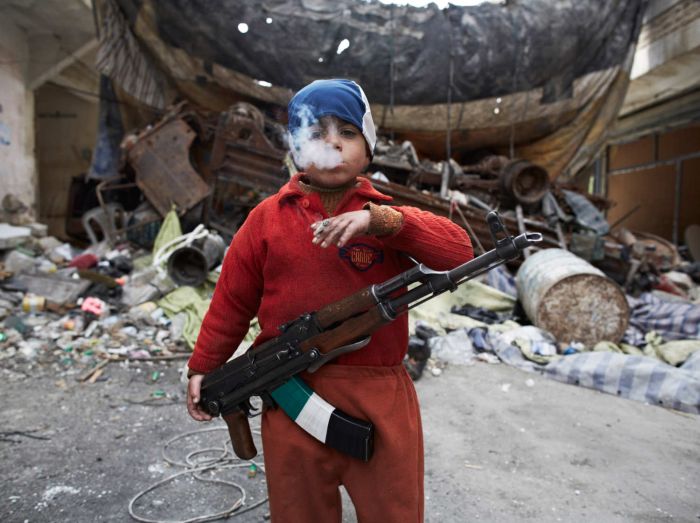 7-Year Old Syrian Rebel.