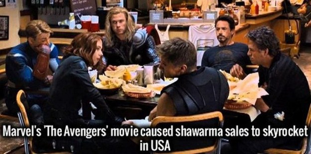 avengers shawarma scene - 2 Marvel's The Avengers' movie caused shawarma sales to skyrocket anger in Usa