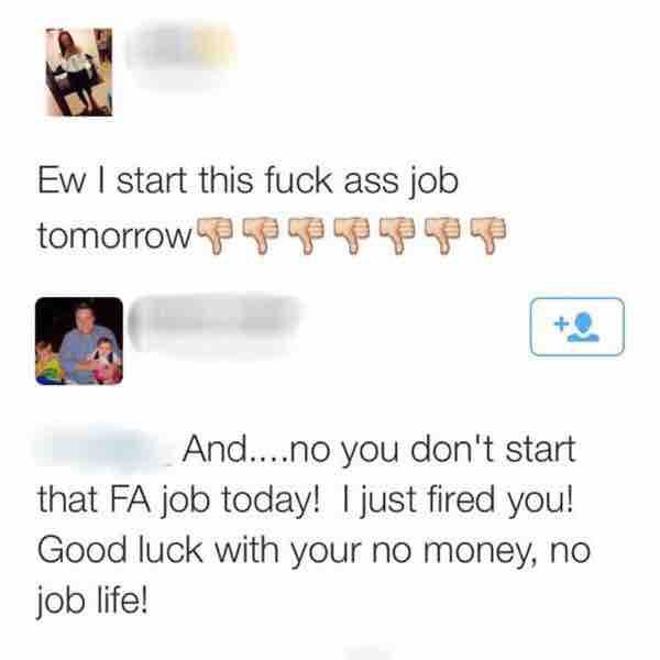 This definitely unemployed chick