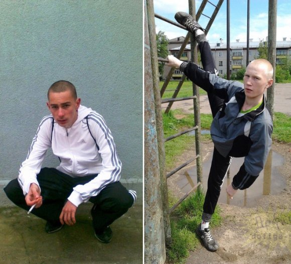 A good pose is essential. The one on the left conveys ‘gangster’ – The one on the right conveys ‘insane’