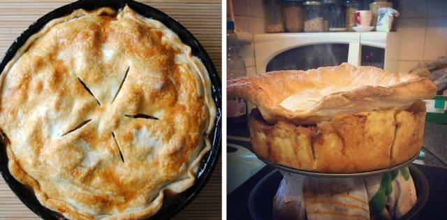 “I once made a pretty majestic-looking pie. I have no idea what happened. It looked normal going in.”