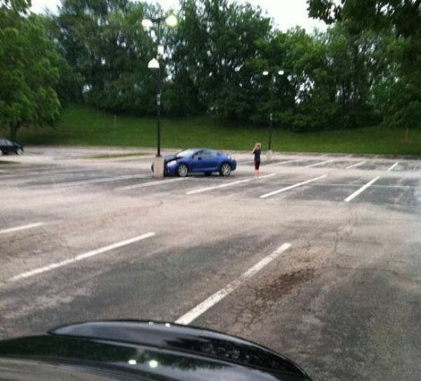 You’ve hopefully never crashed your car in the middle of an empty car park.