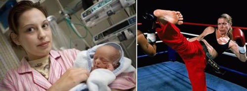 Pamela Vugts, 17, was rushed to the emergency room after getting kicked in the stomach in the middle of a kickboxing match. Vugts gave birth that day having no clue that she was pregnant.