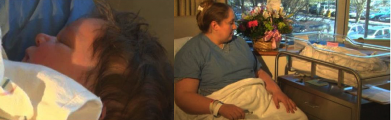 Katie Kropas thought she had simply put on a bit of holiday weight, but it was not so. She discovered that she was pregnant at 10:15am, and at 11:06am was giving birth to a baby girl on Christmas.