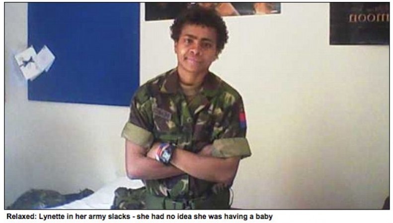 Lynette Pearce, 28, was a soldier in Afghanistan when she had her surprise baby. Pearce had no idea she was pregnant; she’d managed to keep up with the military’s intense physical demands throughout the entire pregnancy.