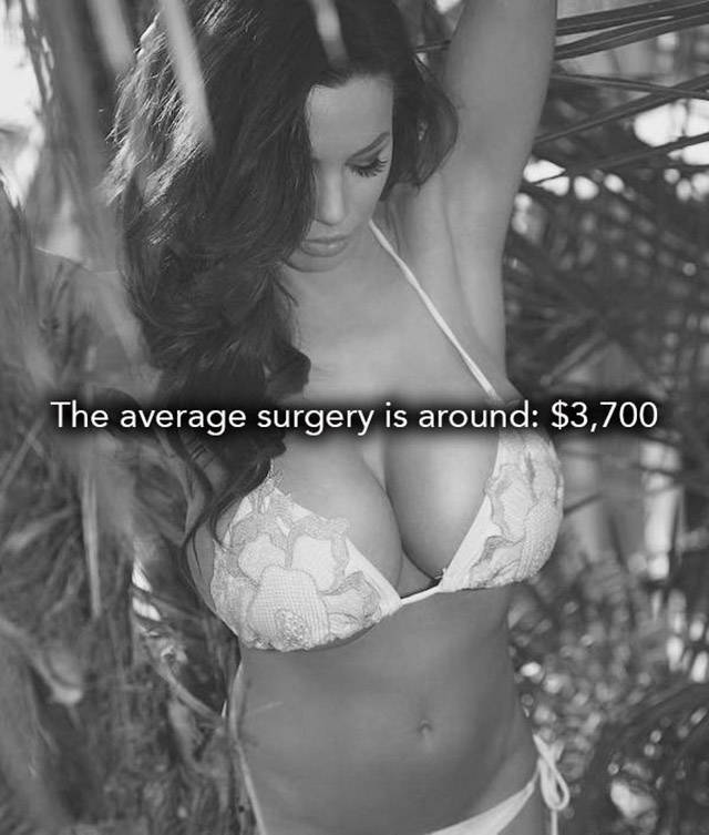 Breast - The average surgery is around $3,700