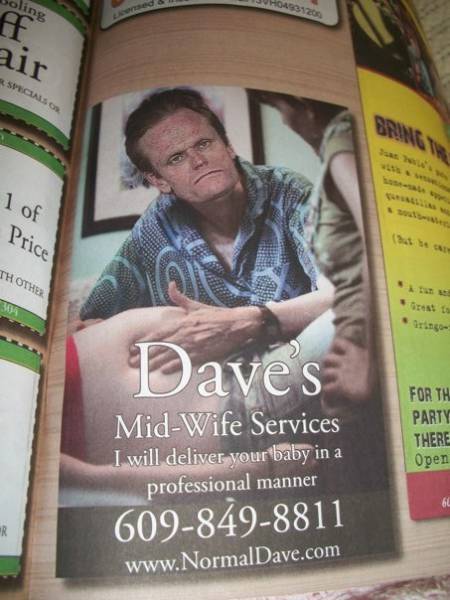 normal dave - Soling air Specials 1 of Price Th Other Daves For Th Party There Open MidWife Services I will deliver your baby in a professional manner 6098498811 Dave.com