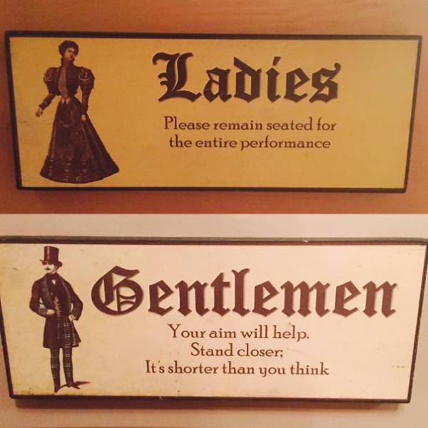 Cleverest Bathroom Signs Ever Created