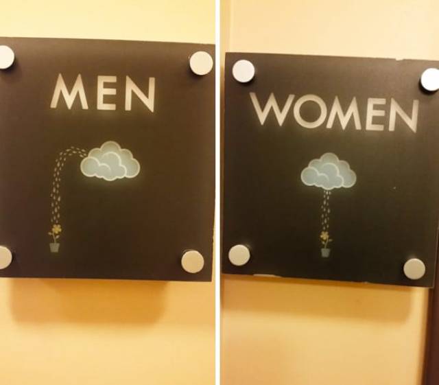 Cleverest Bathroom Signs Ever Created