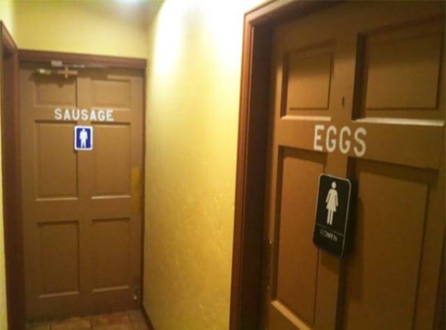 Cleverest Bathroom Signs Ever Created