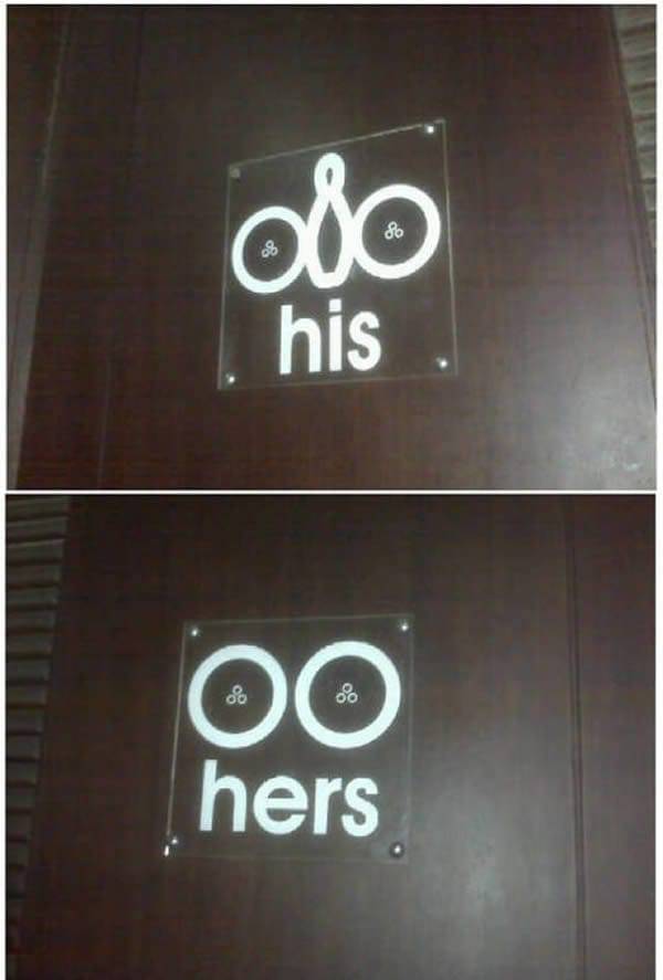 Cleverest Bathroom Signs Ever Created