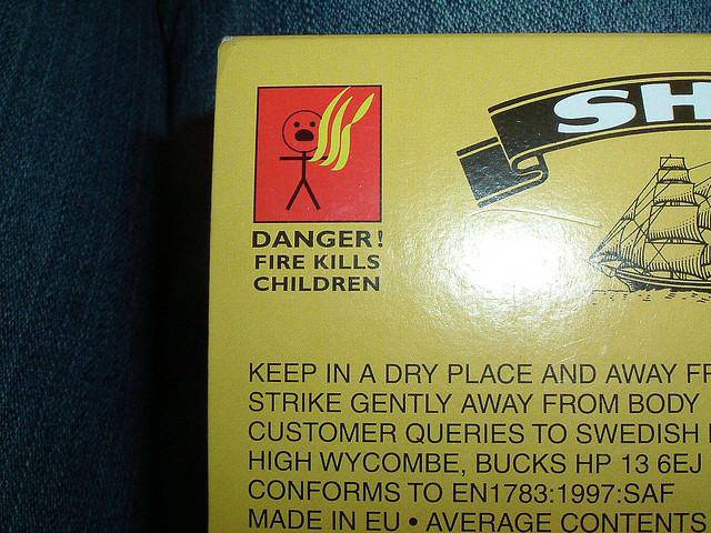 danger fire kills children - Danger! Fire Kills Children Keep In A Dry Place And Away Ff Strike Gently Away From Body Customer Queries To Swedishi High Wycombe, Bucks Hp 13 6EJ Conforms To EnSaf Made In Eu. Average Contents