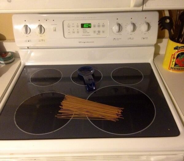 “Please put some spaghetti on the stove”.