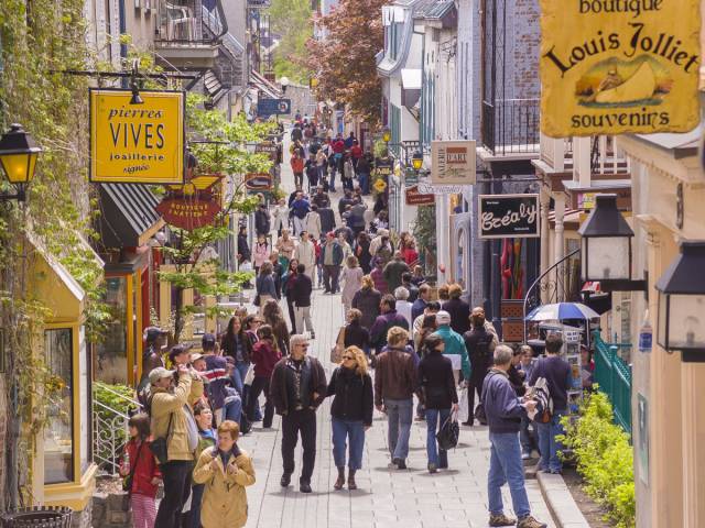 Feel like you're in Europe in Quebec City, Canada, the only walled city with cobblestone streets north of Mexico.