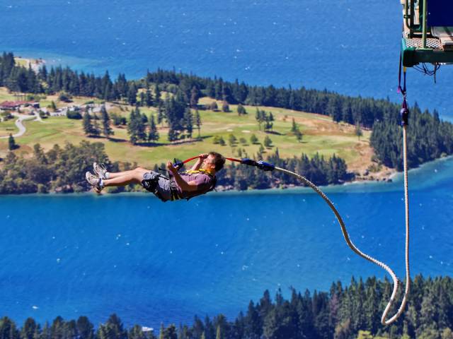 Bungee jump in Queenstown, New Zealand, the "adventure capital of the world."