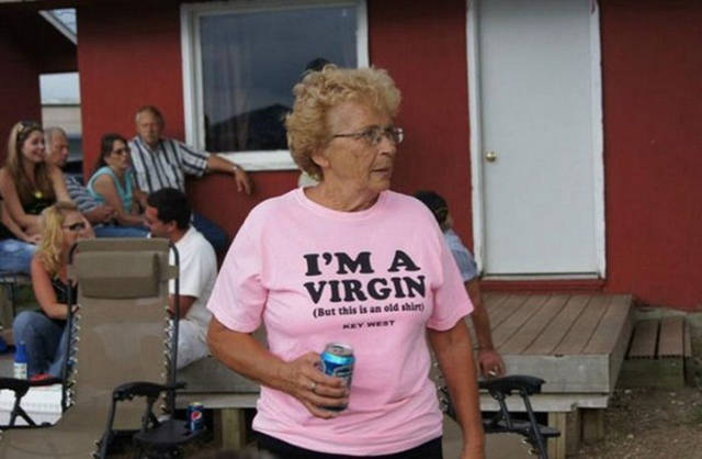 Old People Wearing Awkward Shirts Proudly