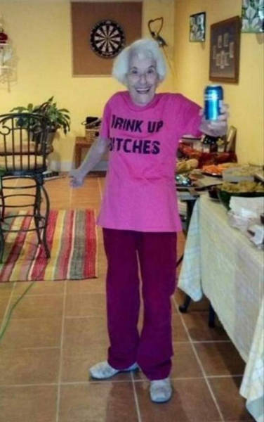 Old People Wearing Awkward Shirts Proudly