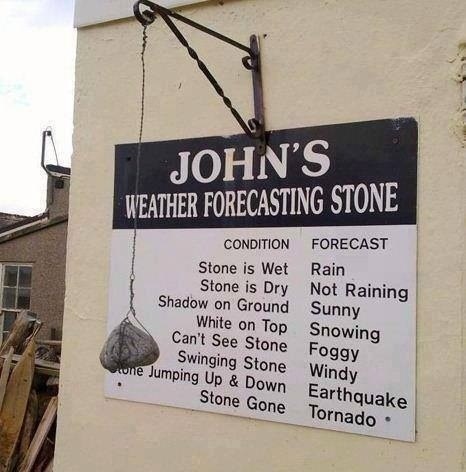 The inventor of this 100% reliable weather forecasting system.