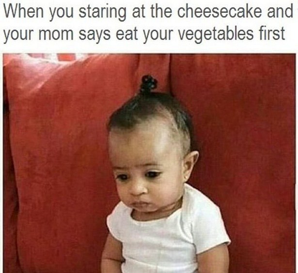 work meme about having to finish your vegetables before dessert
