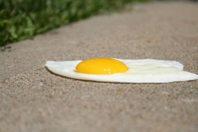 158°F is the temp it takes for an egg to cook off of a sidewalk.