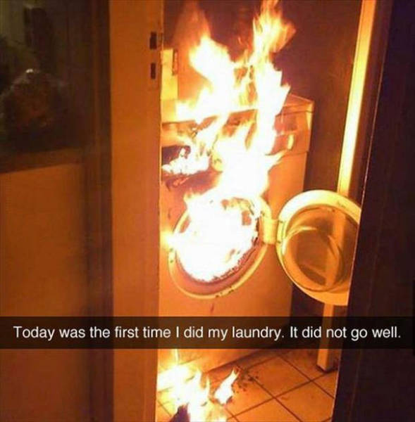 did laundry for the first time - Today was the first time I did my laundry. It did not go well.